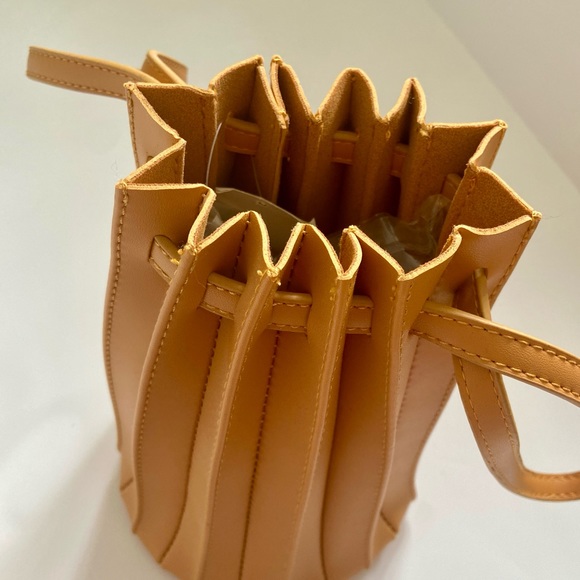 Drawstring Vegan Leather Bag - Picture 4 of 8